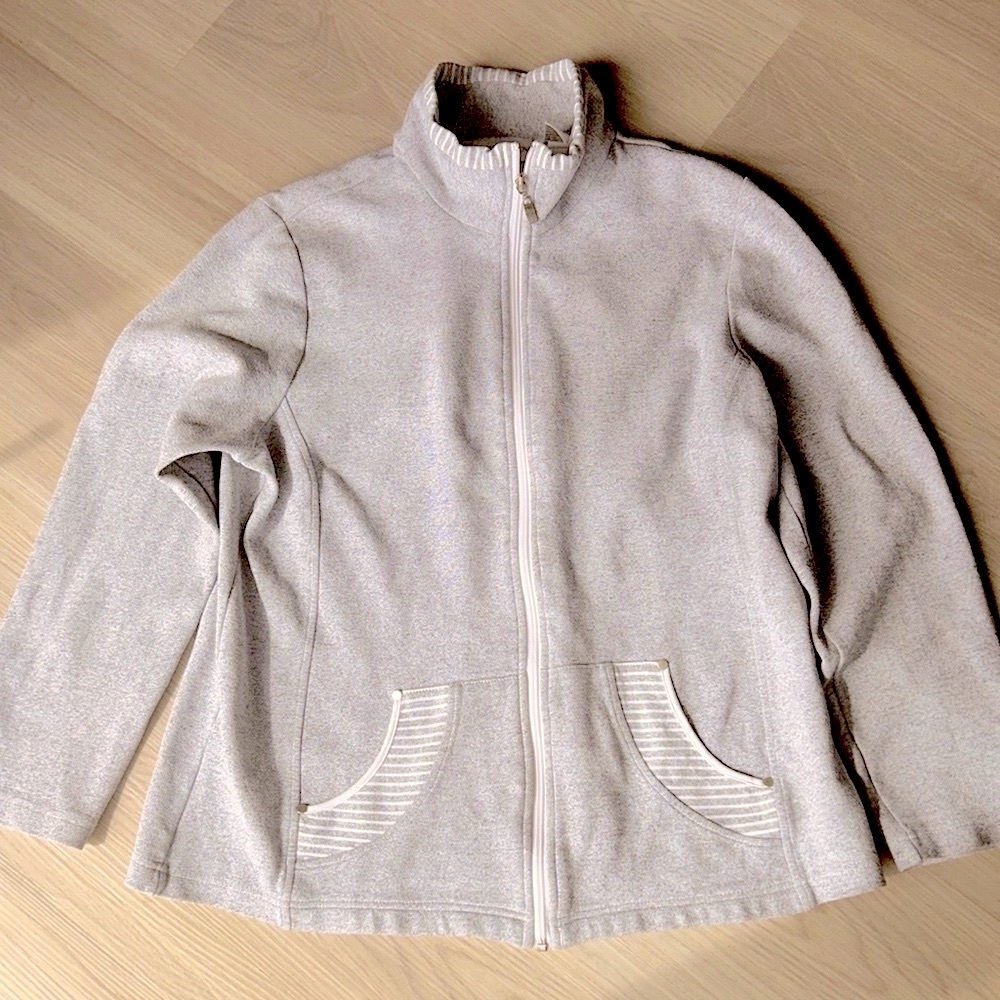 Draper’s & Damons Full-Zip Jacket/Sweater XL Heather Gray Casual Everyday